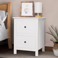 York Street White Franco Drawer Bedside Tables Temple Webster